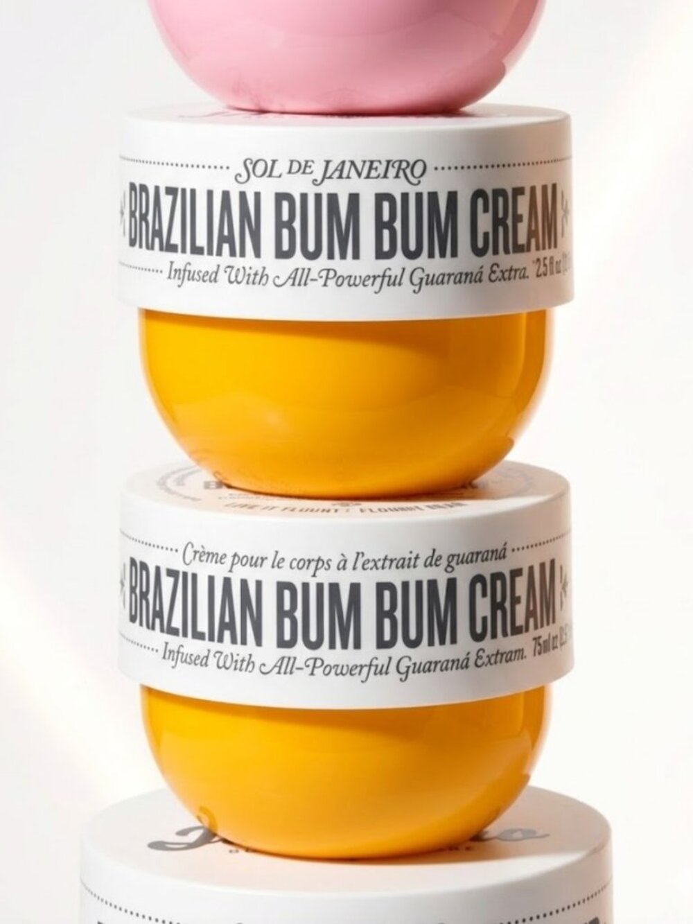 New 2 x Sol de Janeiro 75ml  2.5 oz Brazilian Bum Bum Cream Set of Two